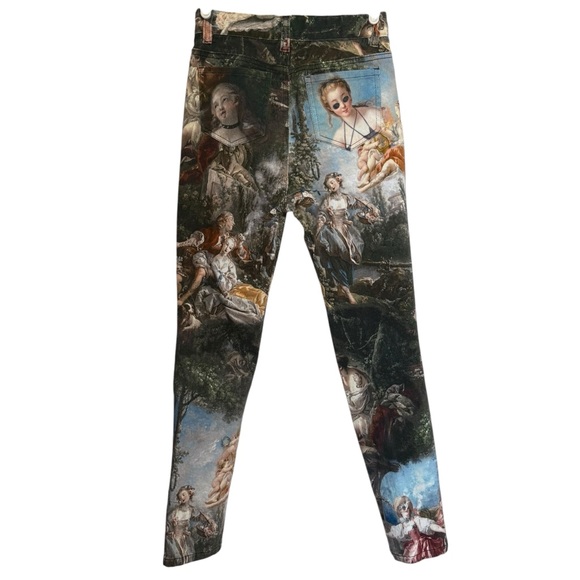 DOLLS KILL Current Mood DaVinci Inspired Skinny Pants Women’s Size Small - Picture 4 of 15